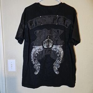 Vintage Y2k Delf Trading Imperious Hierarchy Tee Grunge Goth Wings Size XL
